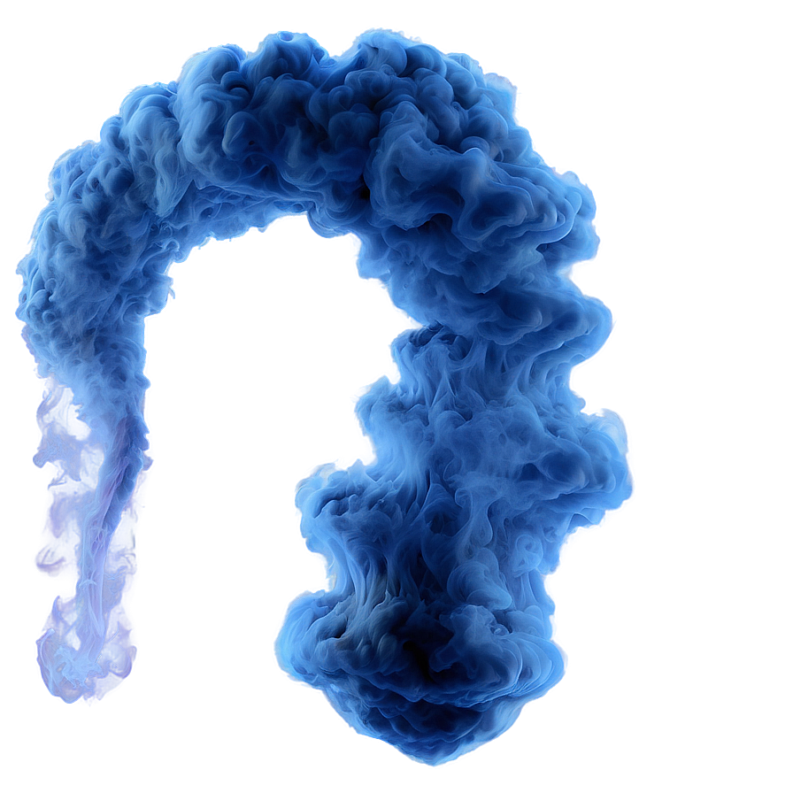 Blue Smoke Swirl Png 05232024 PNG