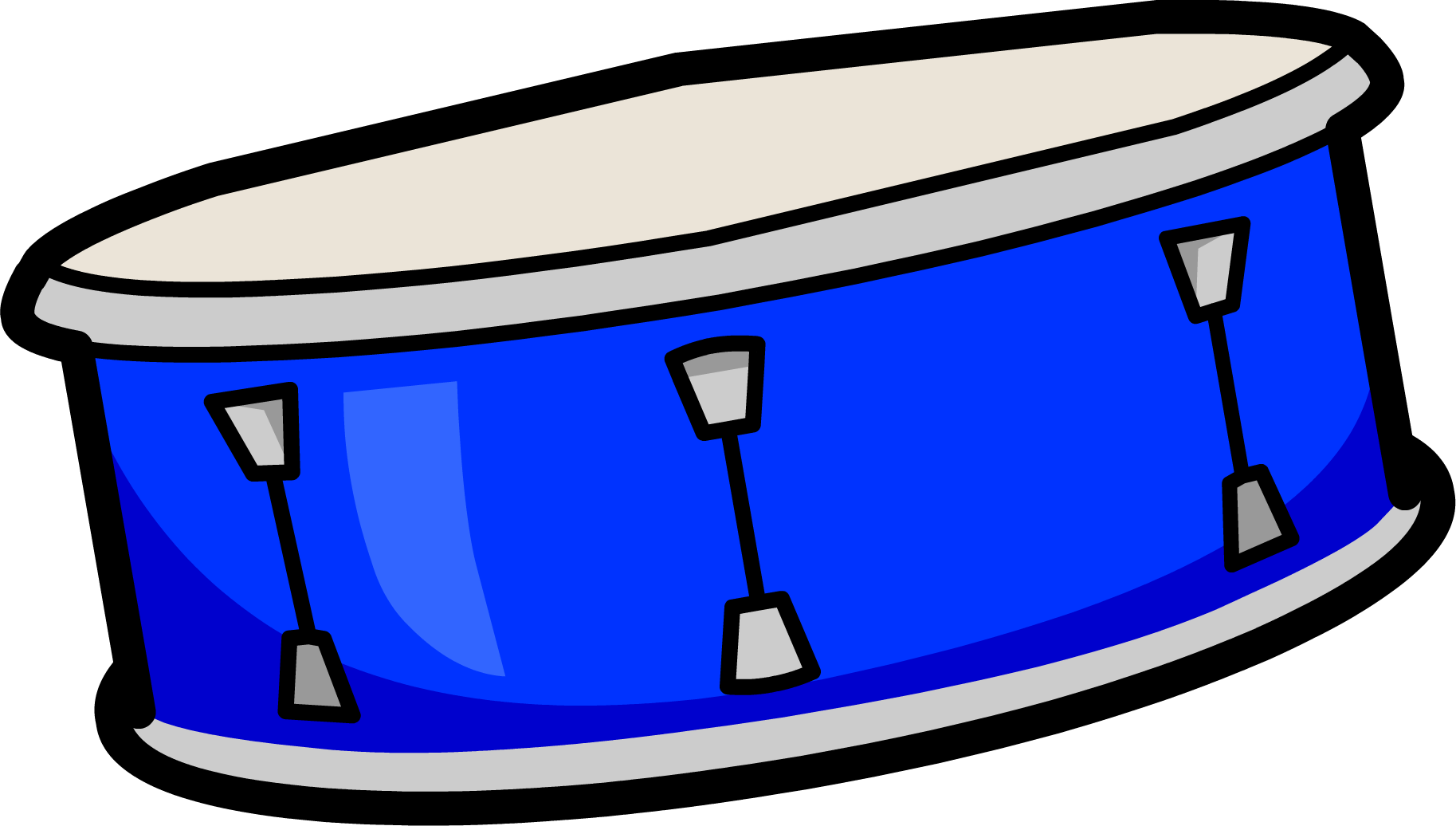 Blue Snare Drum Cartoon PNG
