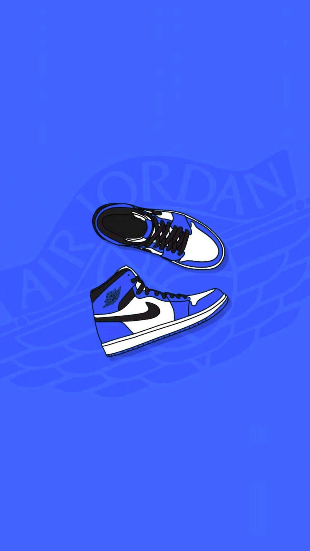Blue Sneakers Artistic Background Wallpaper