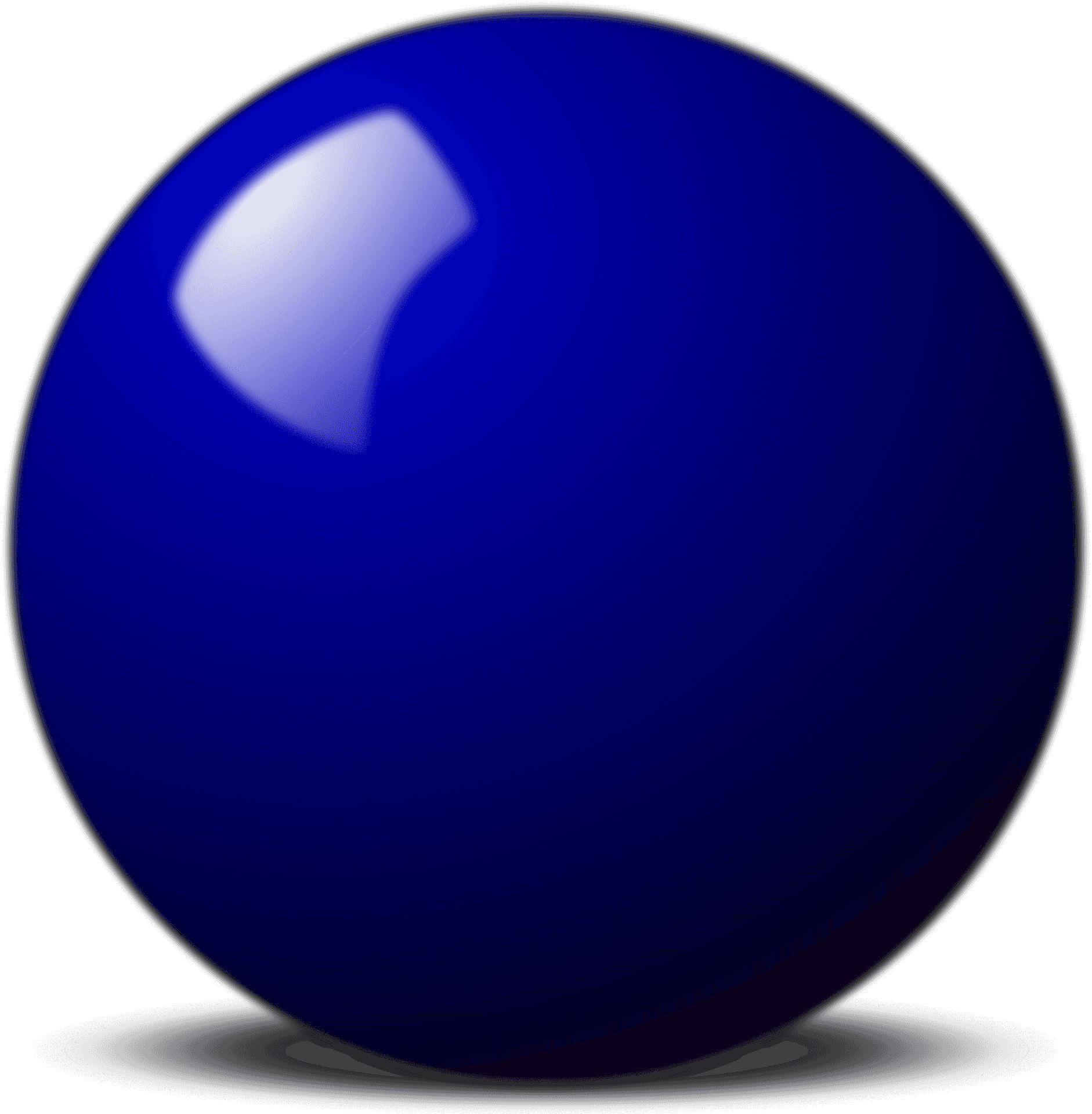 Blue Snooker Ball Graphic PNG