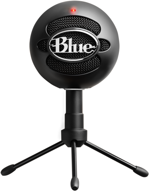 Blue Snowball Microphoneon Stand PNG