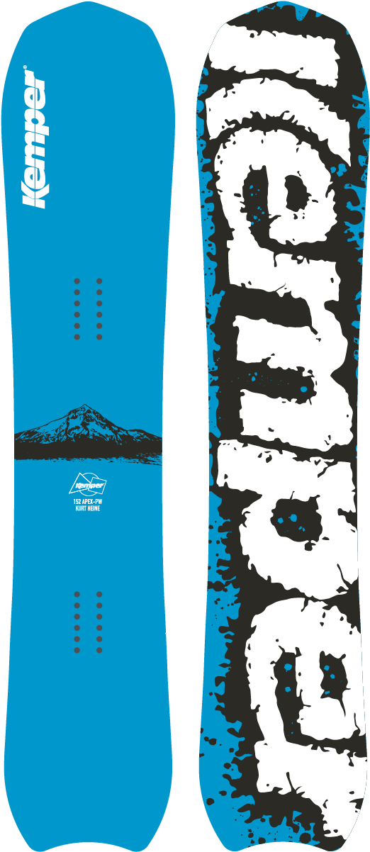 Blue Snowboard Design PNG