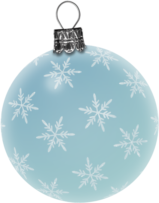 Blue Snowflake Christmas Ornament PNG