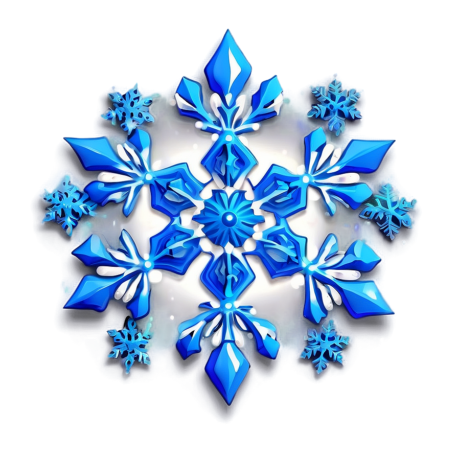 Download Blue Snowflake Design Png 81