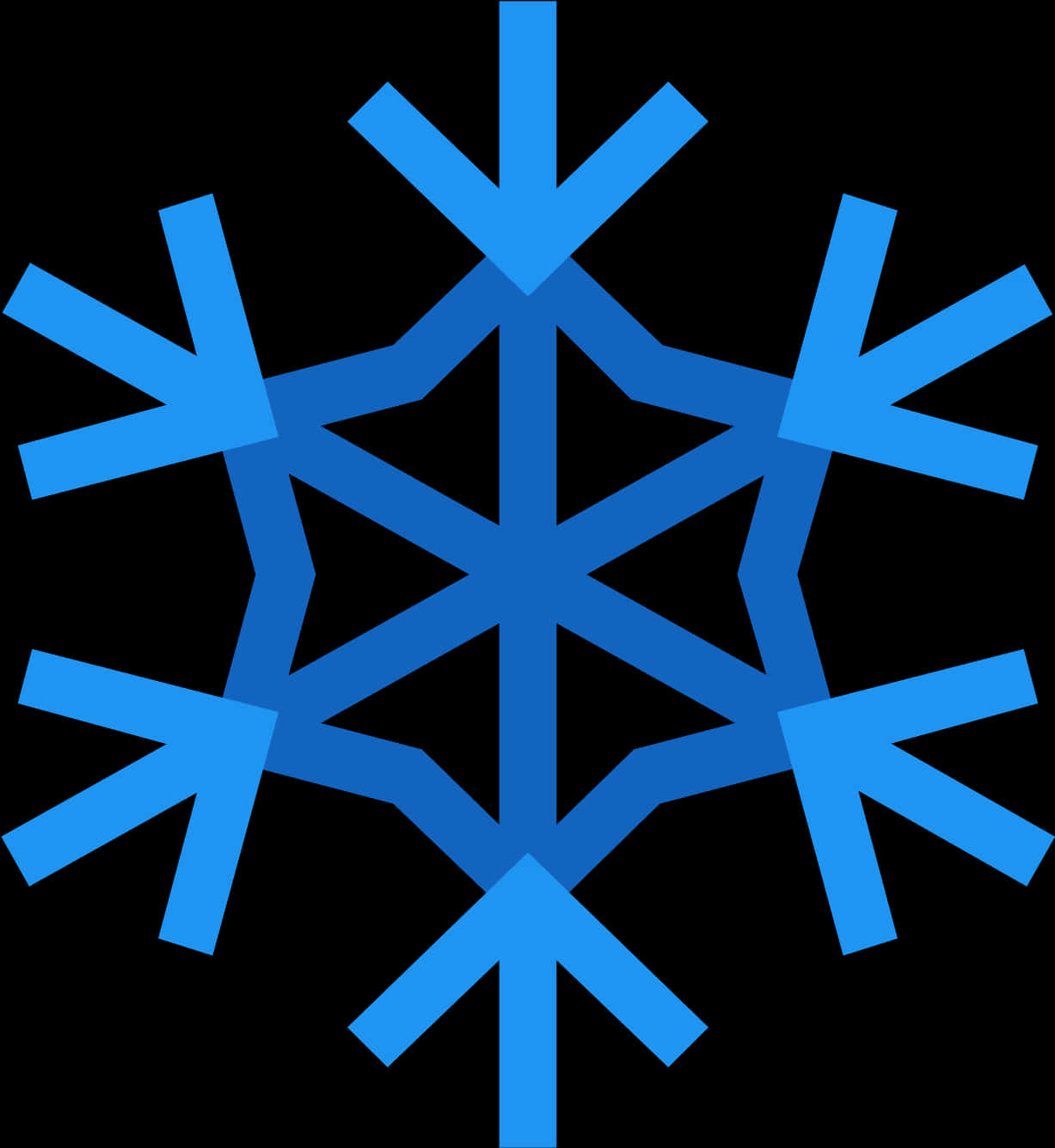 Blue Snowflake Graphic PNG