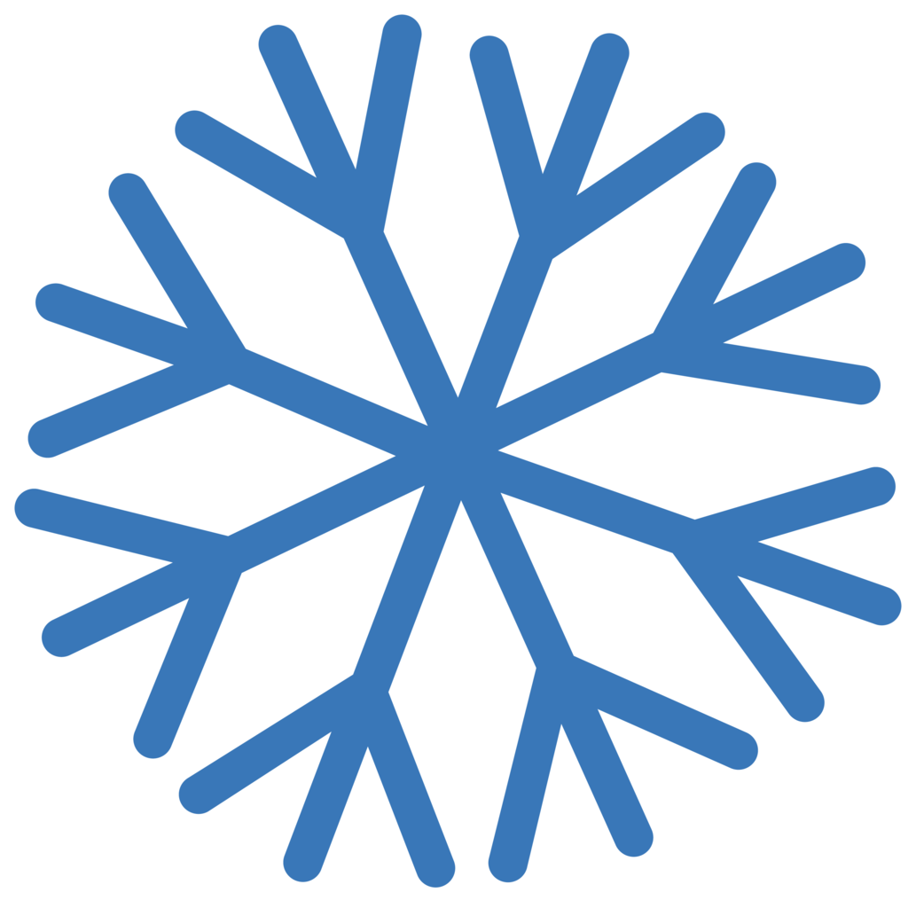 Blue Snowflake Graphic PNG