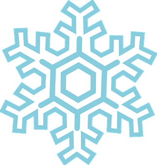 Blue Snowflake Graphic PNG