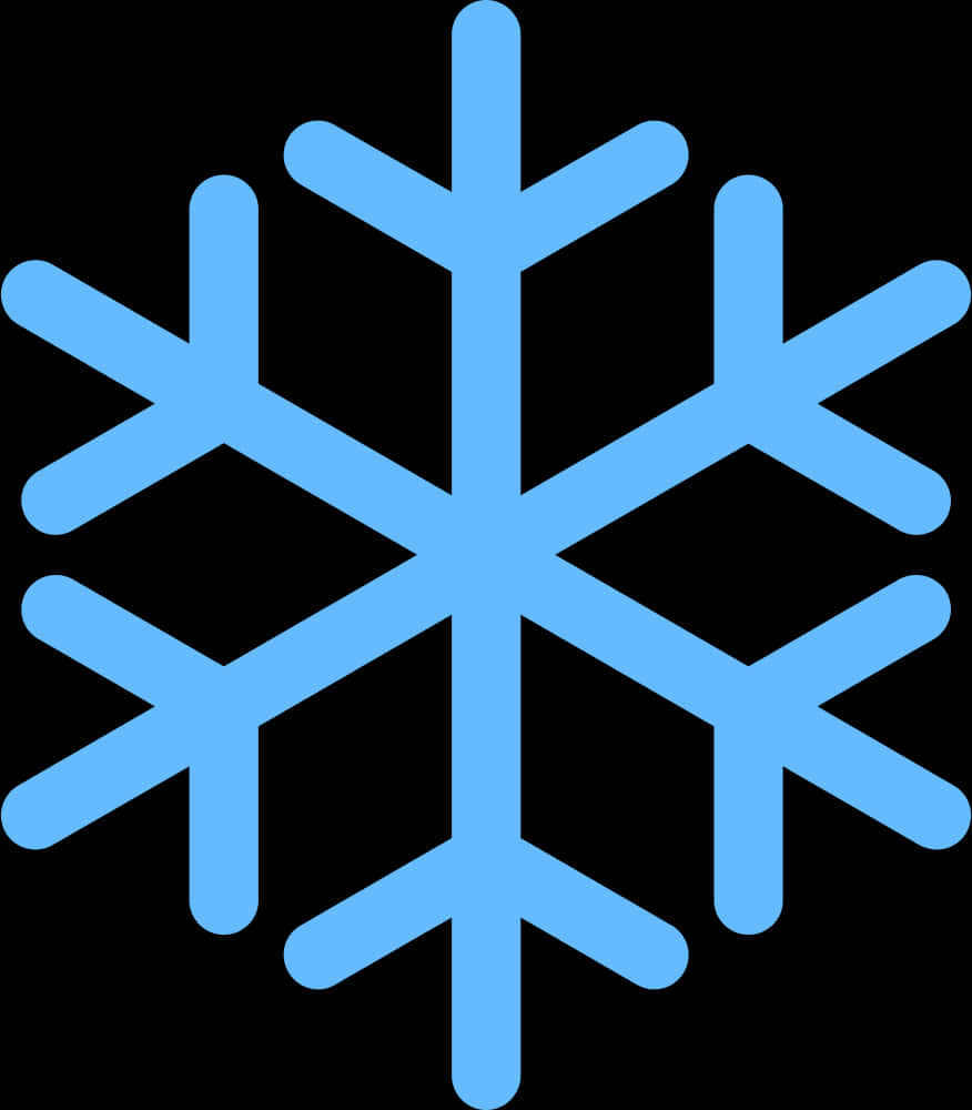 Blue Snowflake Icon PNG