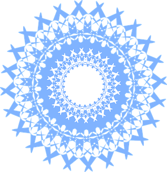 Blue_ Snowflake_ Mandala_ Art PNG