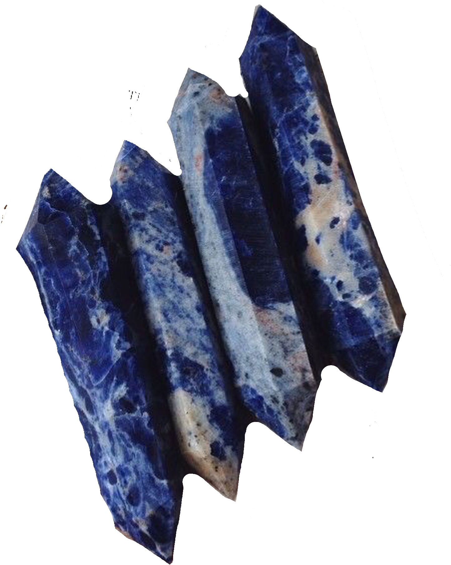 Blue Sodalite Crystal Cluster PNG