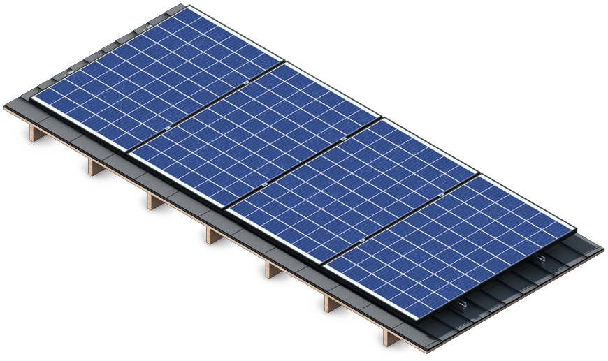 Blue Solar Panel Array PNG