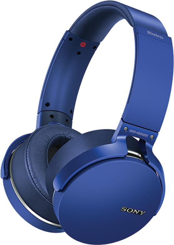 Blue Sony Wireless Headphones PNG