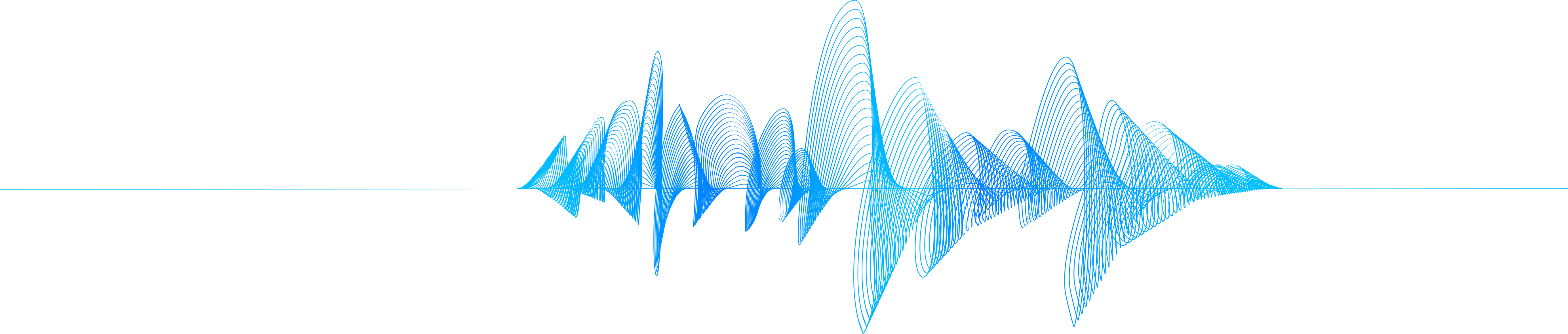 Blue Soundwave Visualization PNG