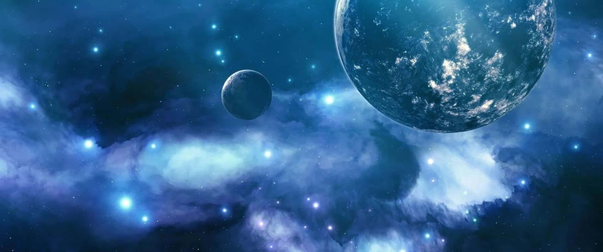 Unisex Blue Cosmic Space
