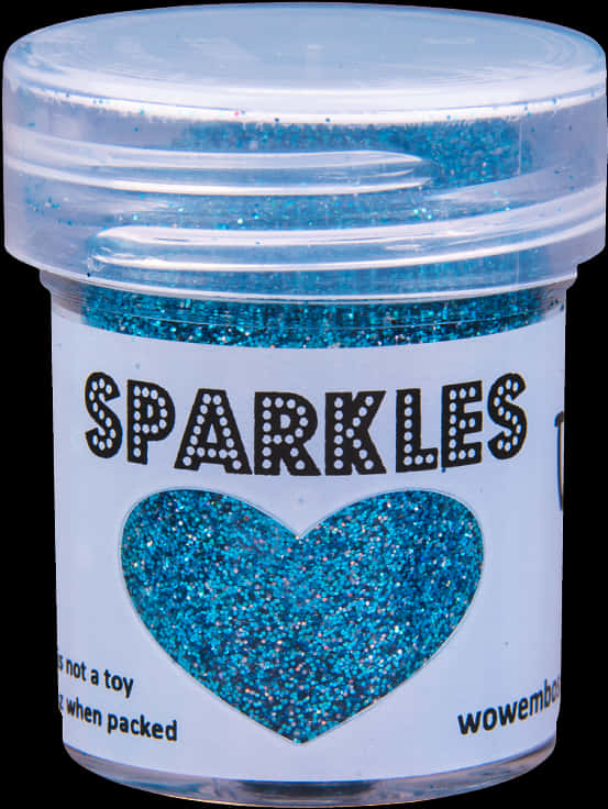 Blue Sparkles Glitter Jar PNG