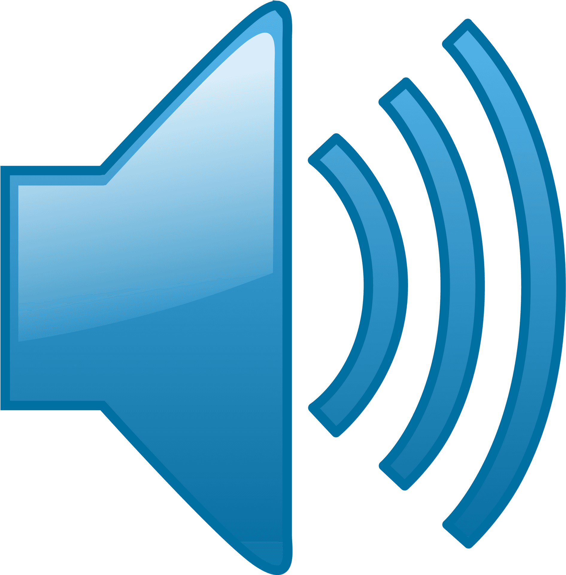 Blue Speaker Icon PNG