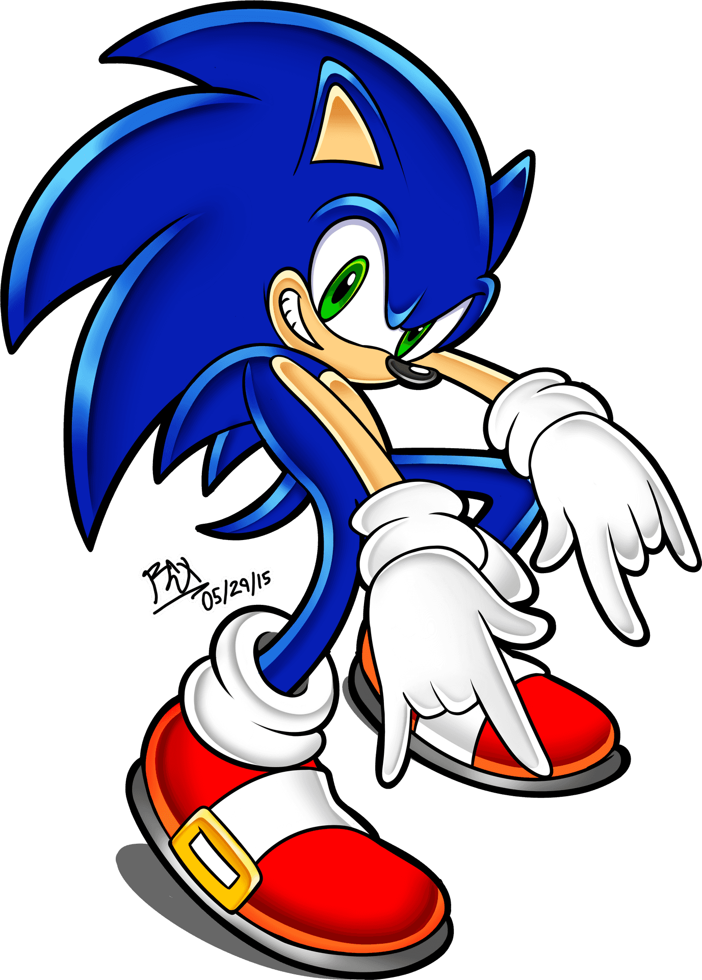 Blue Speed Adventurer Sonic PNG