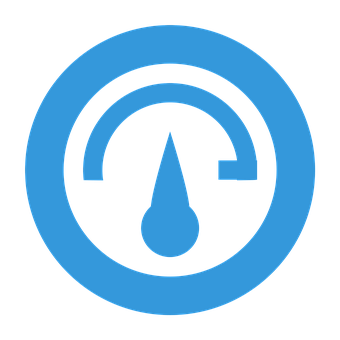 Blue Speedometer Icon PNG