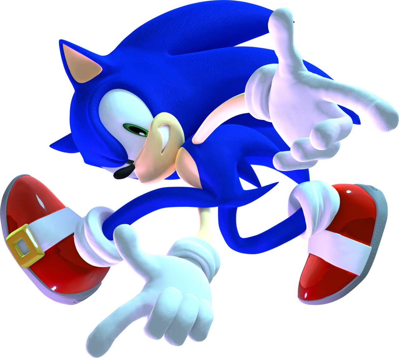 Blue Speedster Adventure Pose PNG