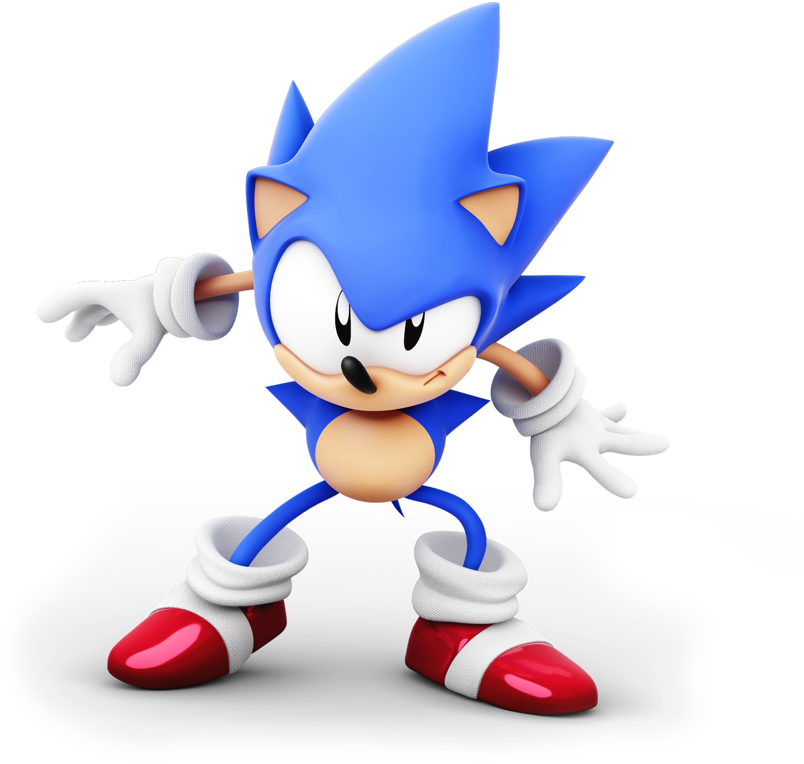 Blue Speedster Sonic3 D Render PNG