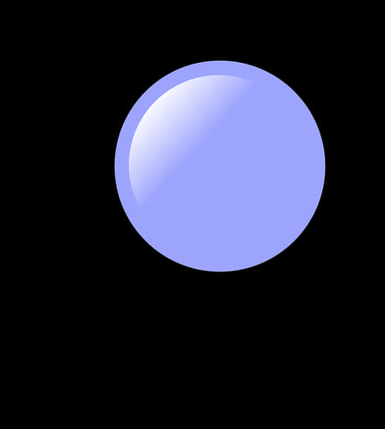 Blue Sphere Black Background PNG