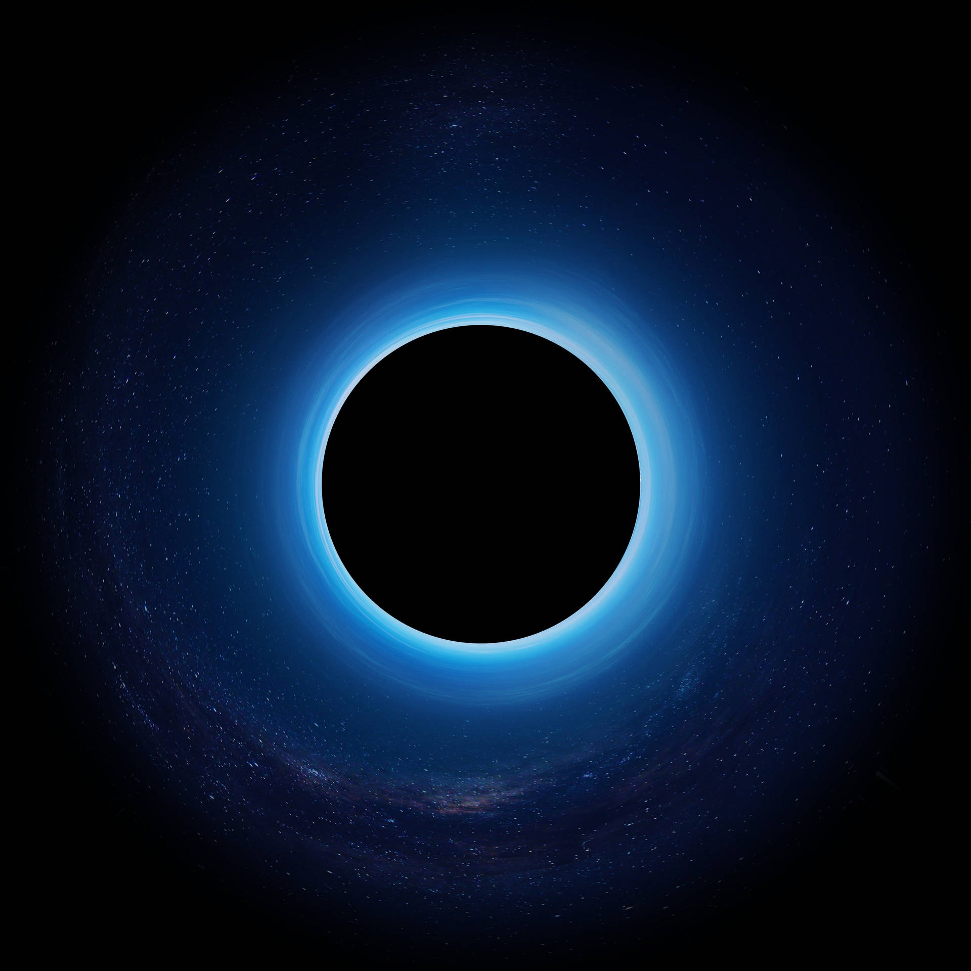 Blue Spherical Black Hole Wallpaper