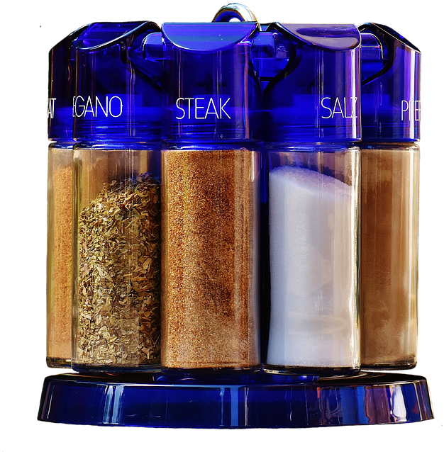 Blue Spice Rack Selection PNG