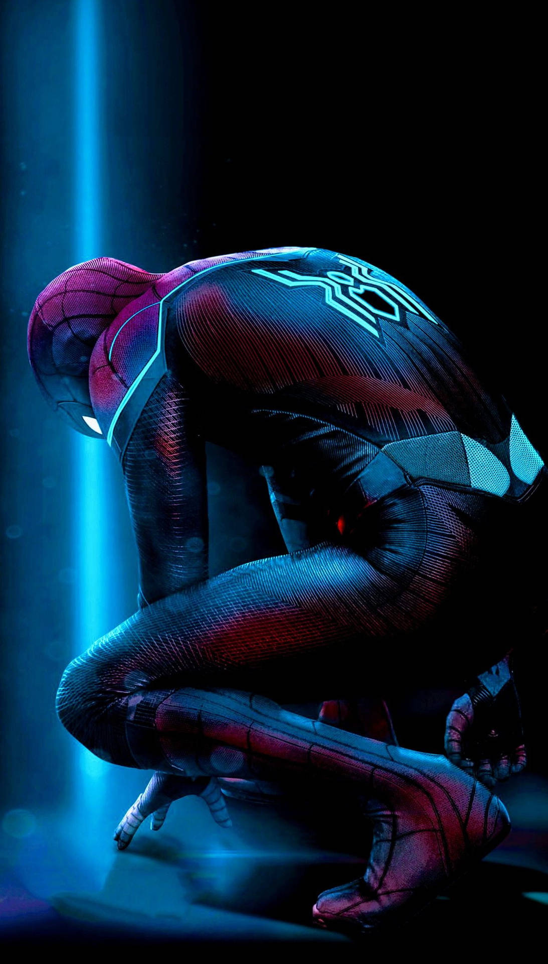 Blue Spider Man Far From Home 2019 Background