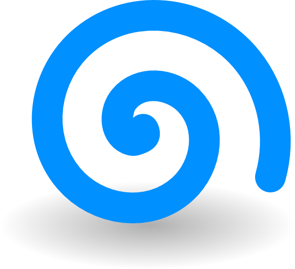 Blue Spiral Graphic PNG