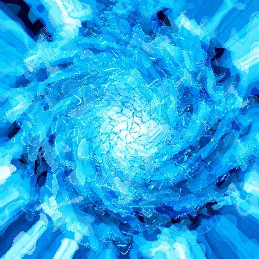 Blue Spiral Ice Art