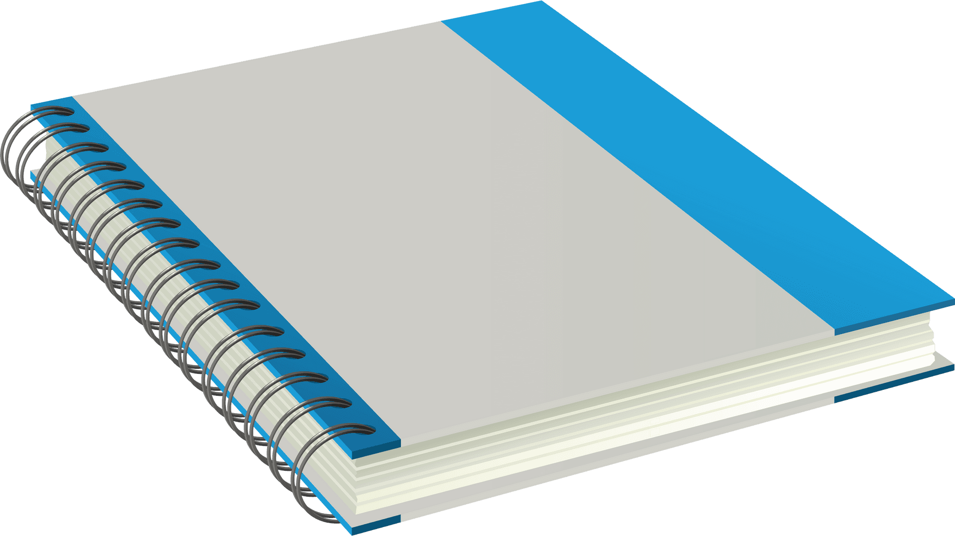 Blue Spiral Notebook Clipart PNG