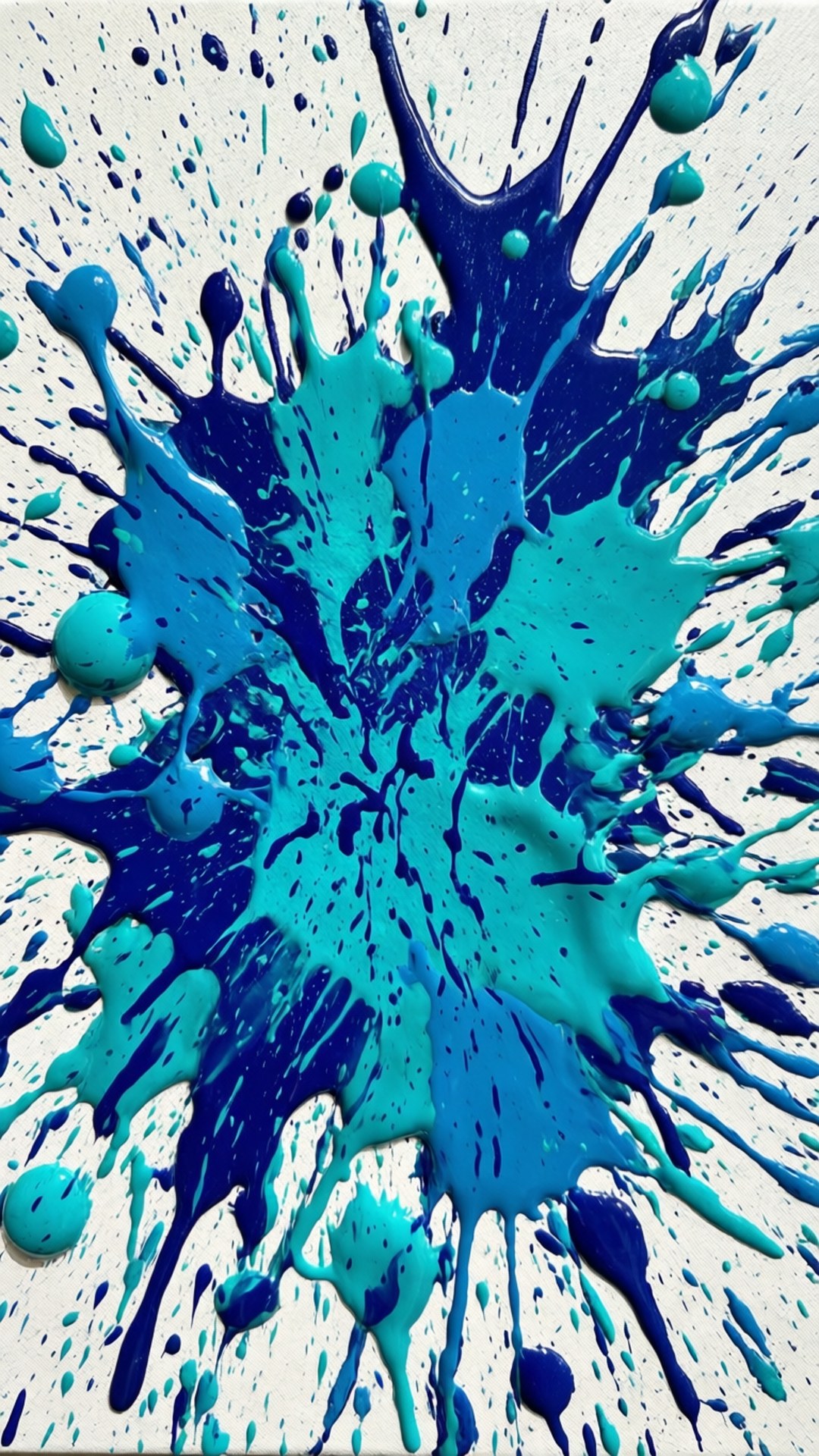 Blauer Splatter Wallpaper