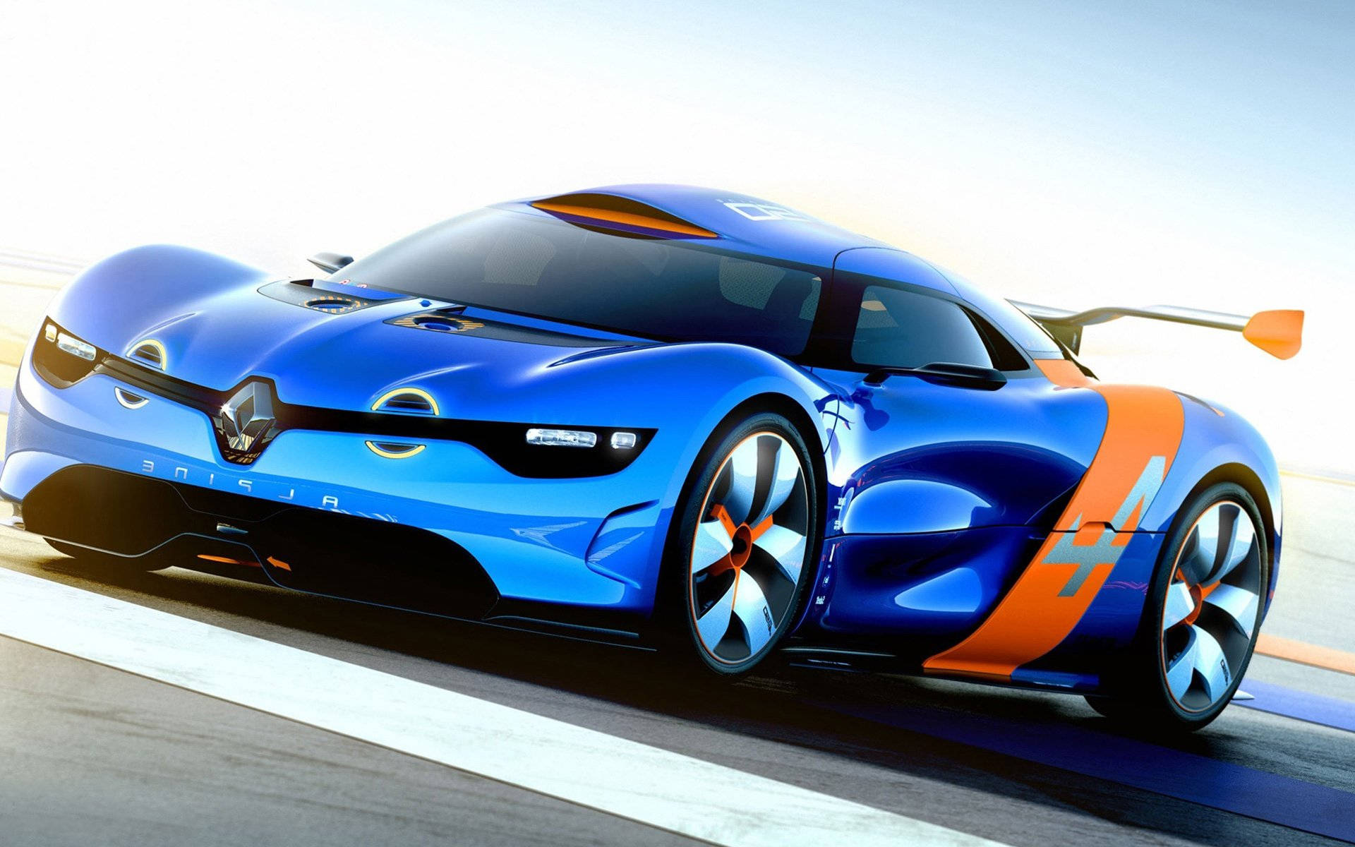 "Stunning Blue Sports Car - Alpine Speed on Display" Wallpaper