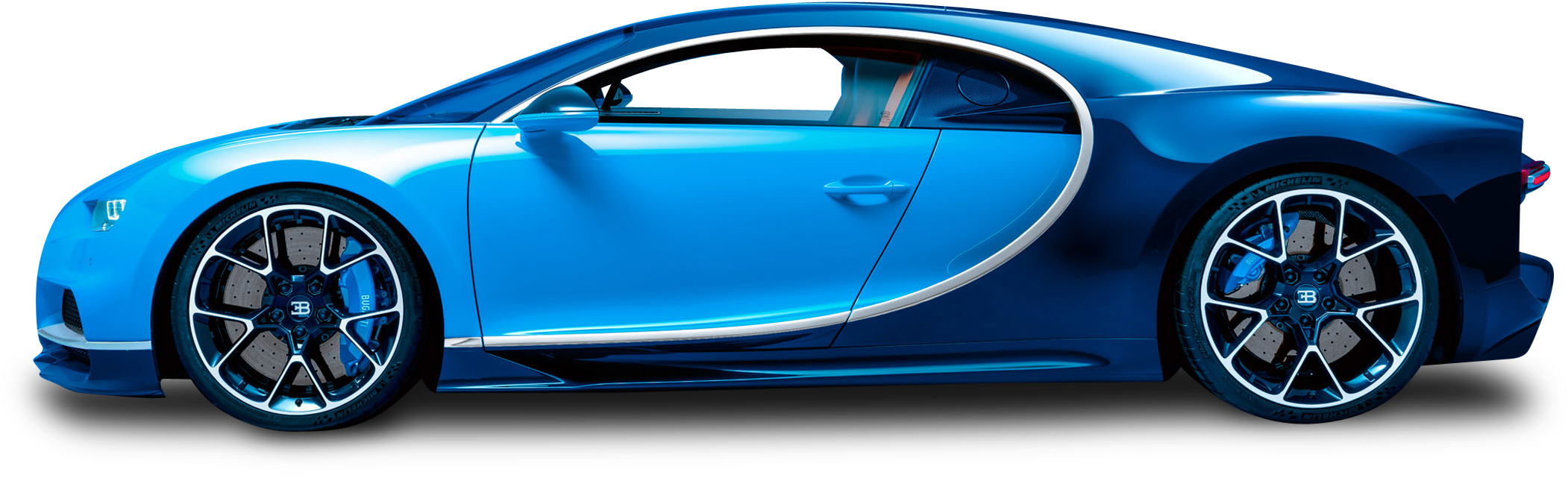 Blue Sports Car Side View PNG