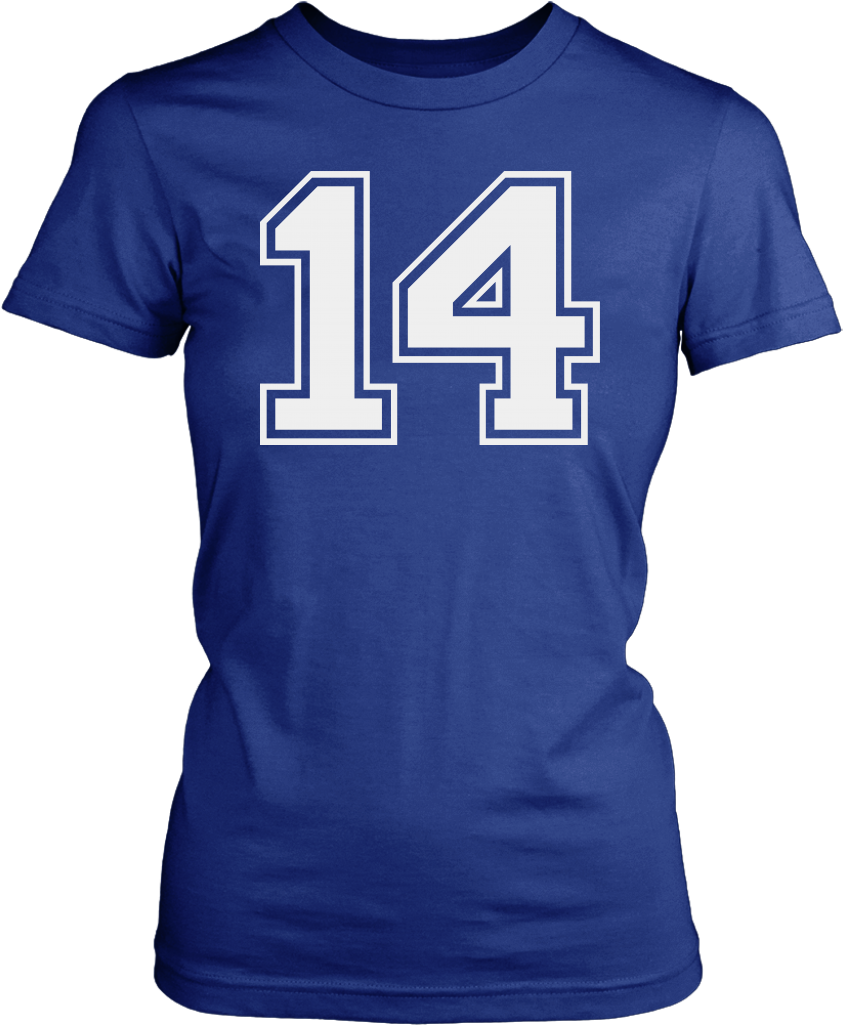 Blue Sports Jersey Number14 PNG