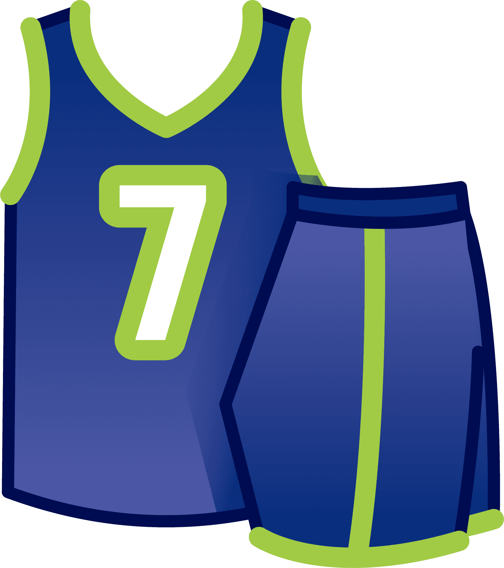 Blue Sports Jersey Number7 PNG