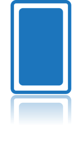 Blue Square Icon Reflection PNG