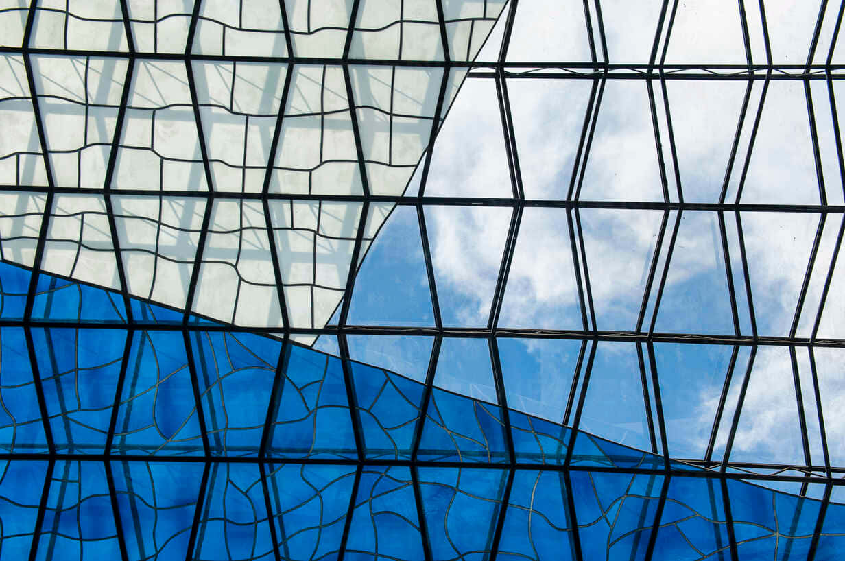 Blue Stained Glass Of Cathedral Of Brasilia Wallpaper