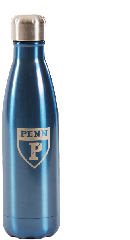 Blue Insulated Water Bottle Penn Logo PNG
