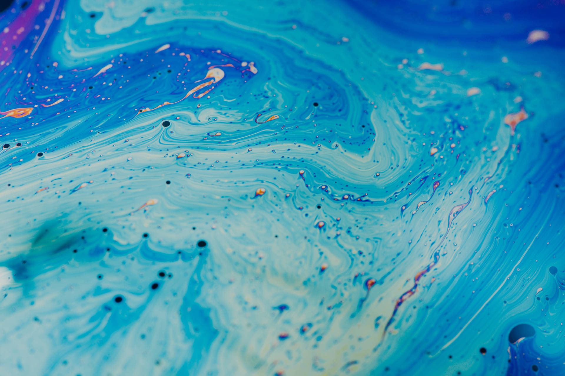 Blue Stains Abstract Art Wallpaper