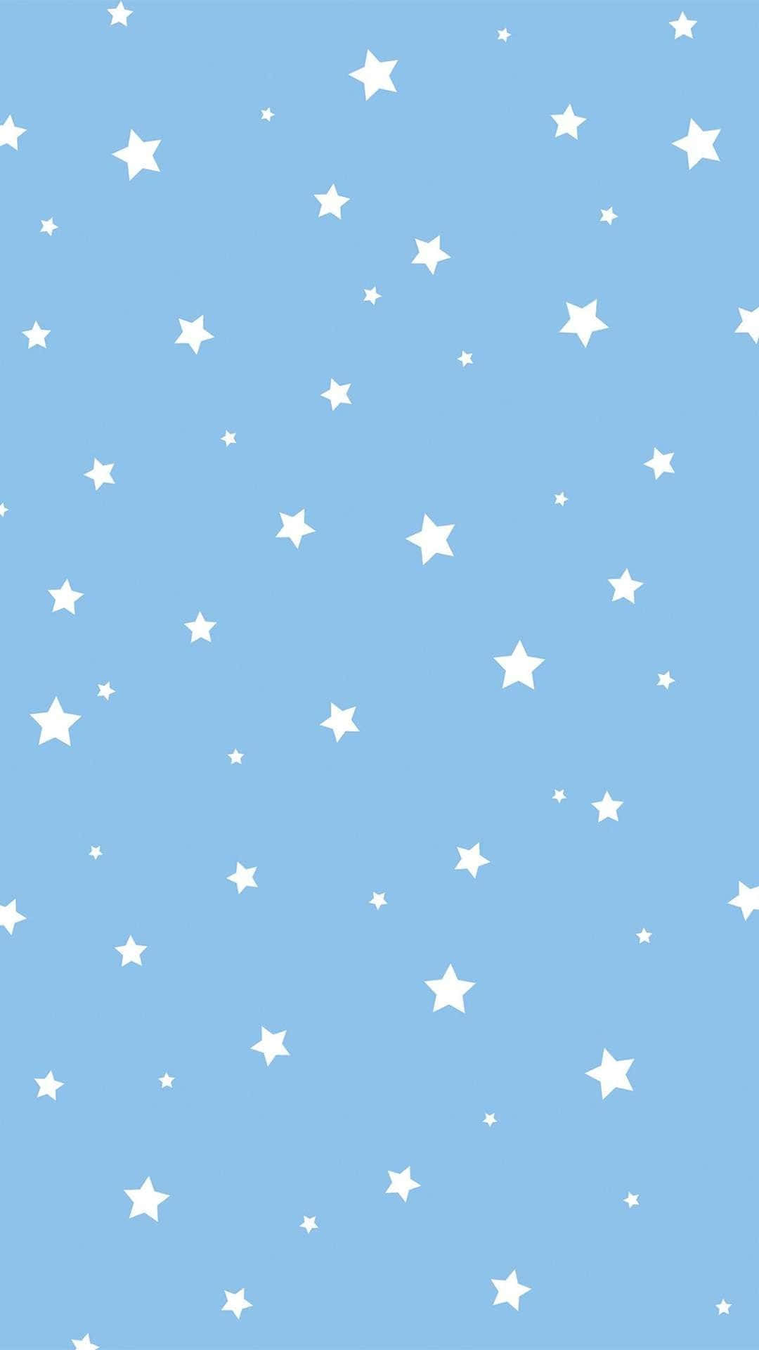 Unavibrante Estrella Azul Brillando En La Parte Superior De Un Fondo Texturizado.