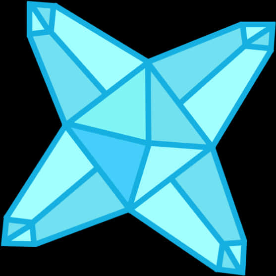 Blue Star Crystal Illustration PNG