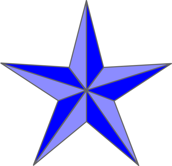 Blue Star Graphic Design PNG