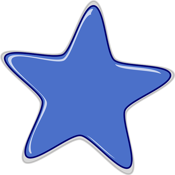 Blue Star Illustration PNG