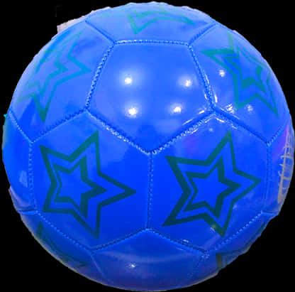 Blue Star Soccer Ball PNG