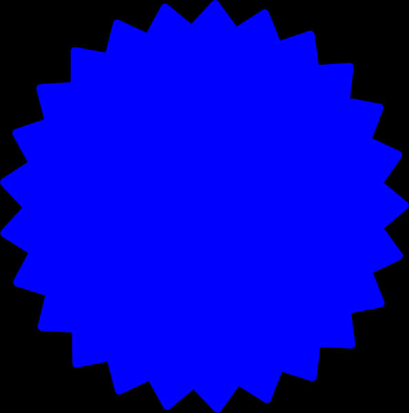 Blue Starburst Shape PNG