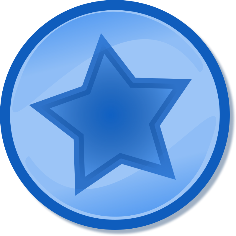 Blue Starin Circle Icon PNG