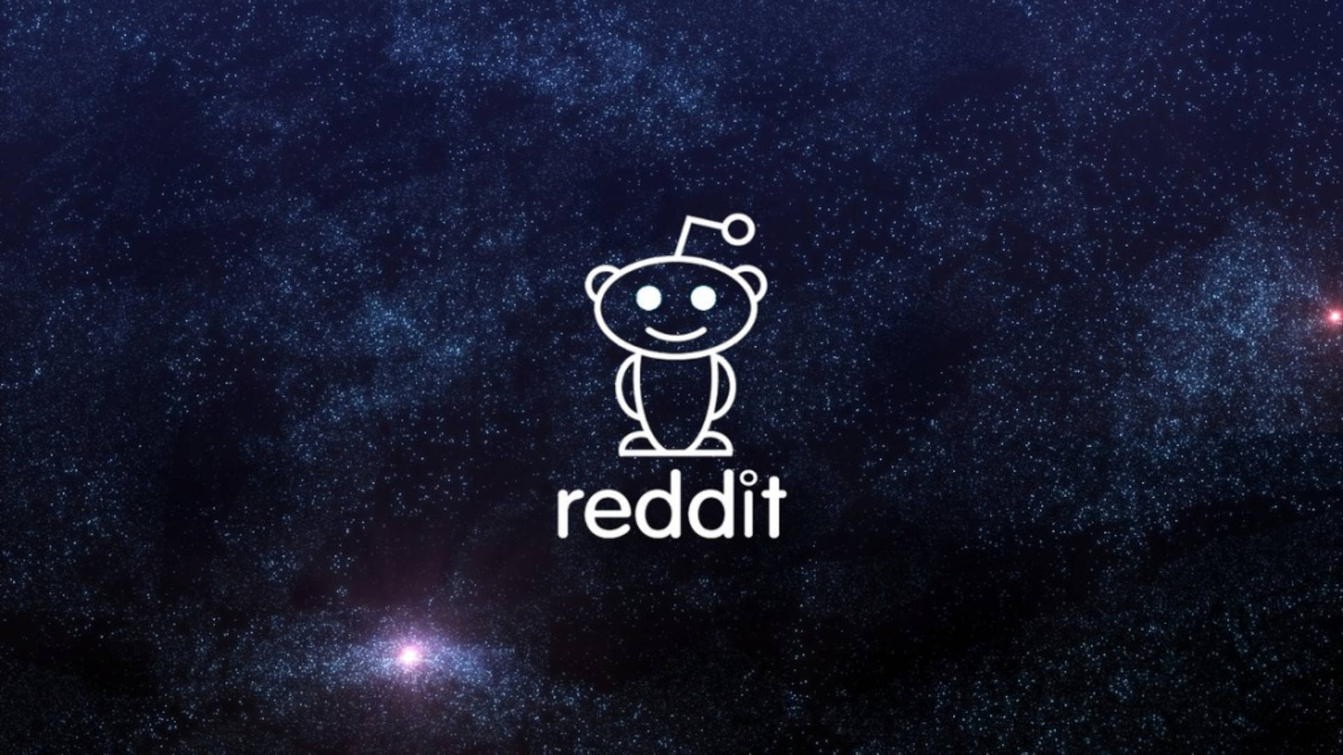 Blue Starry Reddit Snoo Icon Wallpaper