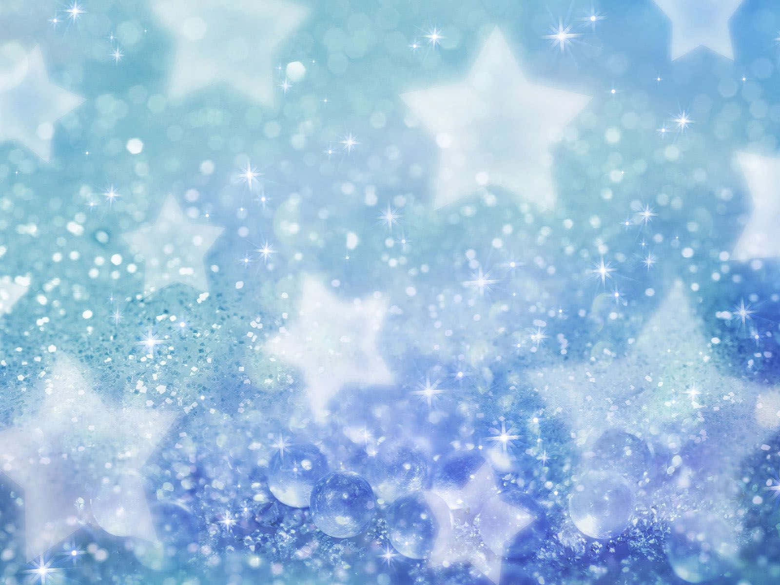 Lysendeblå Stjerner, Der Lyser Op På Aftenhimmelen. Wallpaper