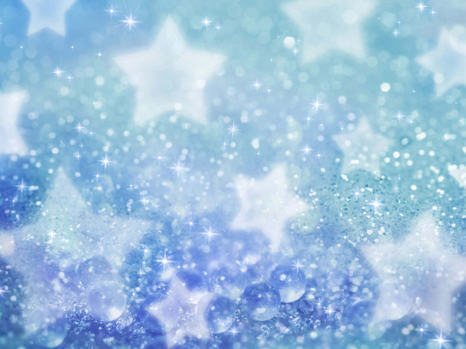 Twinkling Blue Stars Sparkling in the Night Sky Wallpaper